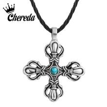Chereda Men Necklace Cross Norse Viking Pendants&Necklaces Unique Punk Male Ethnic Rope Necklaces Jewelry Vintage Frindy Gift 2024 - buy cheap