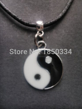 10pcs Fashion Tibetan silver enamel yin yang fish Charms Choker LEATHER Necklace DIY Findings For Woman Pendants Jewelry  B43 2024 - buy cheap