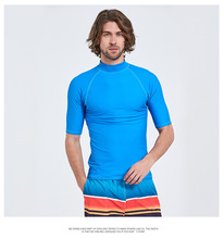 SBART Men Surf Rash Guards Top Lycra Short Sleeve Quick Dry Surf-clothes Man Swim Kitesurf Windsurf Dive T-Shirt Plus 4XL 2024 - buy cheap