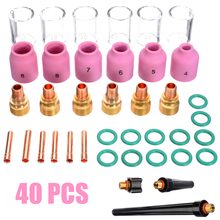 40Pcs Tig Welding Kit Torch Collet Gas Lens Pyrex Glass Cup with  O Type Ring For WP-9 WP-20 WP-25 Tig Welding Torch Weld Tool 2024 - buy cheap