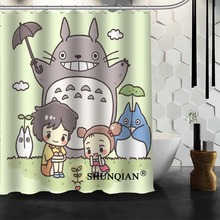 Custom Totoro Anime Shower Curtain 12 Hooks For The Bathroom High Quality Polyester Fabric Bath Curtain 3D Printing 2024 - buy cheap