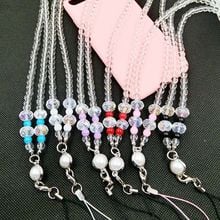 DHL for Bling Crystal Mobile Phone Lanyard Neck Strap Cute For iPhone ID Card Key Keycord Nekband Keychain Necklace Holder Porta 2024 - buy cheap