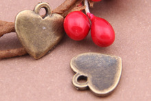 100 Uds. Colgante Vintage en forma de corazón que se ajusta a la fabricación Manual de joyas pendientes/pulseras/Collar accesorios de joyería DIY de moda 2024 - compra barato