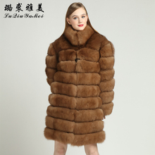Abrigo de piel Natural de zorro para mujer, chaqueta personalizada de talla grande 5XL, chaleco de lujo, novedad, invierno, 2020 2024 - compra barato