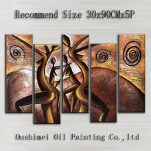 Superb Artist Handmade High Quality Modern Impression Nude Lady Oil Painting On Canvas Naked Dancer Oil Painting For Living Room 2024 - buy cheap