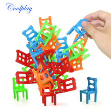 Brinquedo de empilhamento de cadeiras, mini brinquedo de balanço para pais e crianças, jogo interativo divertido para crianças, brinquedo educacional de desafio 2024 - compre barato