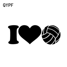 QYPF 17*6.3CM Volleyball Decor Graphic Car Sticker Silhouette Vinyl Accessories Bumper Window C16-1414 2024 - buy cheap