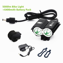 Free Shipping 5000LM XM-L U2 LED Bike Bicycle Light HeadLight HeadLamp for cycling,Outdoor + 6400mAh Battery Pack + Charger 2024 - buy cheap