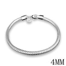 Pulseras de serpiente y Charms para mujer, joyería chapada en color plata 2024 - compra barato