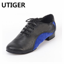 Genuine Leather Latin Ballroom Dance Shoes Men Modern Dance Shoes 2.2cm 4cm Heel Soft sole Male Tango Waltz Dance Shoes 2024 - buy cheap