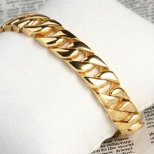 Gold Stainless Steel Bracelet Men's Punk nightclub explosion models jewelry trend 2024 - buy cheap