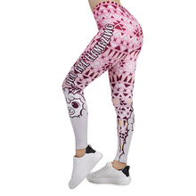 Women Legging Pink Geometric llamazing Printing Leggins Slim High Elasticity Legins Fitness Leggings Female Pants 2024 - buy cheap