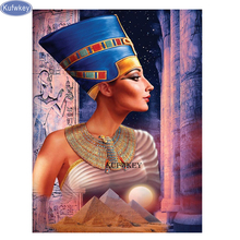 5d алмазная живопись Нефертити, Египет, вышивка крестиком, полный, алмазная вышивка, девушка, 5d Алмазная мозаика, узор, головоломка, украшение для дома 2024 - купить недорого