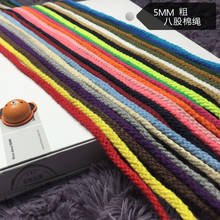 5mm 8 Strands Colorful Braided Cotton Rope Tape Luggage Binding Craft Kindergarten Handmade DIY Cotton Sash Cord Rope 90 meter 2024 - buy cheap