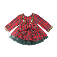 Рождественская одежда для маленьких девочек, Милая принцесса, платье с открытой спиной и бантом, комплект одежды для вечеринки из 2 предметов, детская одежда для девочек 2024 - купить недорого