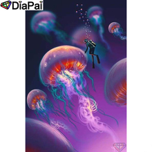 DIAPAI 5D DIY Алмазная картина 100% полная квадратная/круглая дрель "Животные медузы" Алмазная вышивка крестиком 3D декор A24151 2024 - купить недорого