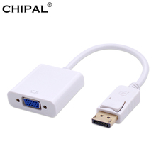 CHIPAL-Puerto de pantalla macho DP a VGA hembra, convertidor de Cable adaptador para proyector, DTV, TV, reproductor HDVD, 1080P 2024 - compra barato