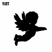 YJZT 12.7*13.3CM Try To Find Something Angel Decal Silhoutte Cool Design Covering The Body Car Sticker Black/Silver C20-1397 2024 - buy cheap