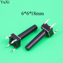 YuXi 6*6 Light micro touch Switch sets Push Button Switch Kit , Height: 18mm 4Pin 6x6 Keys Tact ON/OFF 2024 - buy cheap