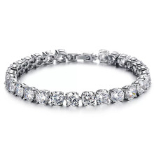 MGFam AAA + Cubic Zircon White Bracelets For Women 18.5 cm Elegant Style Gold Color Itao show for free 2024 - buy cheap