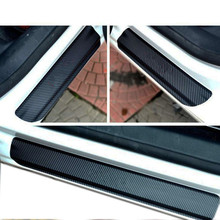 Carbon Fiber Vinyl Sticker Auto Door Protection Anti Scratch None Slip Scuff For KIA K2 RIO 3 Sedan 2011 2012 2013 2014 2015 2024 - buy cheap