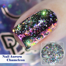 Nail Art Laser Pigment Chrome Glitter Powder Dust Flakes Chameleon Mirror Effect 2024 - buy cheap