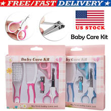 6Pcs/Set Baby Newborn Health Care Set Nail Hair Manicure Brush Nail Scissors Nail Clipper Kids Grooming Kit 2024 - buy cheap