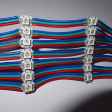 100pcs/string addressable SK6812-RGB led with heatsink(10mm*3mm);DC5V input;5cm wire spacing;with all RGB wire 2024 - buy cheap