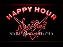 644 Hot Rod Garage Happy Hour Bar LED Neon Sign with On/Off Switch 20+ Colors 5 Sizes to choose 2024 - buy cheap