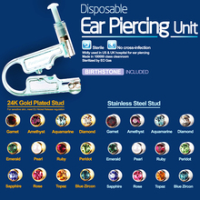Unidade de piercing descartável, unidade de piercing de orelha esterilizada, brinco, arma de piercing, joias de corpo fáceis de usar em casa, 1 unidade 2024 - compre barato