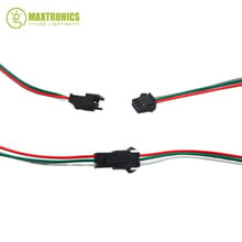 10 Pair 3pin JST Connector Male & Female Cable Wire for WS2811 WS2812B RGB LED Strip Free shipping 2024 - buy cheap