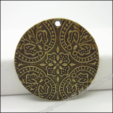 Colgante de círculo Vintage, colgante de bronce antiguo de aleación de Zinc, compatible con pulsera, collar, DIY, resultados de joyería de Metal, 16 Uds. 2024 - compra barato
