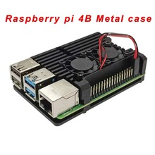 Carcasa de aleación de aluminio para Raspberry Pi 4B, carcasa protectora de Metal para Raspberry Pi 4B 2024 - compra barato