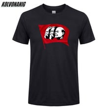 Camisetas masculinas de manga curta, camisetas gráficas tipo camisetas de algodão para homens da união europeia e grande cccp marx soleira lenin 2024 - compre barato