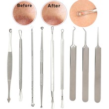 9 Pcs Blackhead Extractor Tool Kit Pimple Popper Spot Remover Extractor Skin Care Tool Acne Extractor Remover Set Kit+ Bag 2024 - buy cheap
