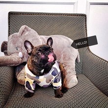 Весенняя камуфляжная футболка с французским бульдогом Одежда для собак для маленьких собак Одежда для питомцев свитер Чихуахуа костюм для мопса йоркширская одежда 2024 - купить недорого
