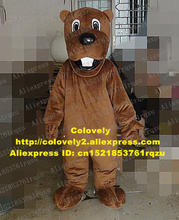 Vivid Brown Beaver Nutria Coypu Otter Lutra Enhydra Lutris Mascot Costume Cartoon Character Mascotte Potbelly Body ZZ546 Free SH 2024 - buy cheap