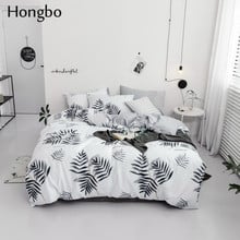 Hongbo-Juego de cama con estampado de hojas de otoño, Textiles para el hogar, Incluye funda nórdica, sábana y almohada, edredón 2024 - compra barato