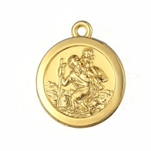 Моя форма 20 шт St saint charms золотой цвет Кристофер религиозный святое покрытие родиевое ожерелье и браслет с подвеской 2024 - купить недорого