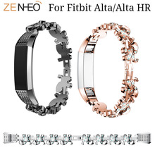 Pulsera de mujer con diamantes de imitación, correa de acero inoxidable para Fitbit Alta/Alta HR, pulsera para reloj Fitbit Alta 2024 - compra barato