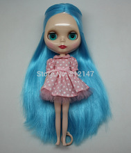Обнаженная кукла (синие волосы), бесплатная доставка