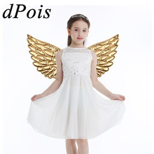 Children Kids Boys Girls Shiny Angel Wings for Masquerade Halloween Cosplay Props Party Make Up Performance Costumes Accessories 2024 - buy cheap