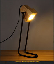 Lámpara de madera de hierro Industrial para estudio, luz Edison para mesa de estudio, cafetería, dormitorio, sala de lectura y oficina, Estilo Vintage para Loft 2024 - compra barato