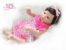 Npk, boneca de 56cm, boneca de bebê reborn, brinquedo de banho de corpo inteiro em silicone 100%, pele detalhada de mão, parpaiting pinky, 0-3 meses de bebê 2024 - compre barato