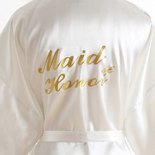 Банный халат BZEL Maid Of Honor, короткий Пижамный костюм для свадьбы и невесты, ночная рубашка, кимоно 2024 - купить недорого