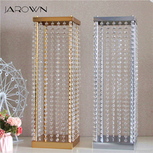 JAROWN Iorn Gold Plated Crystal Bead Chain Square Wedding Main Table Decoration Flower Ball Flower Stand Home Party Decoration 2024 - buy cheap