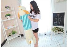 huge plush dog pillow toy lying dog doll in blue stripe cloth gift about 145cm 0182 2024 - buy cheap