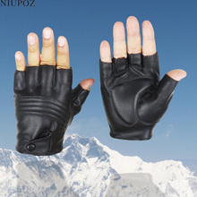 Men's Half Finger Driving Glove Sport Fitness Riding Bike PU Leather Fingerless Luva Military Tactical Cycling Glove Guantes S82 2024 - buy cheap