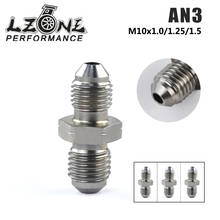 LZONE - AN3 Male 3/8x24 UNF to M10x1.25 / M10x1.5 / M10x1.0 Male Bubble Flare Stainless Steel Brake Fittings Adapter 2024 - buy cheap