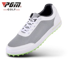 2020 Pgm Мужская обувь для гольфа, дышащие ультралегкие Нескользящие кроссовки для гольфа, Мужская Удобная спортивная обувь на шнуровке D0349 2024 - купить недорого